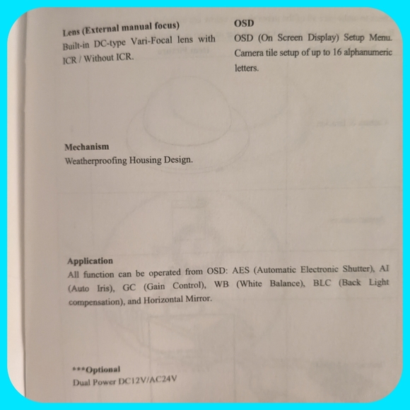 Enhanced EFFIO-E on screen display, done CCD camera Sony 1/3" color Super HAD ll - Picture 8 of 9